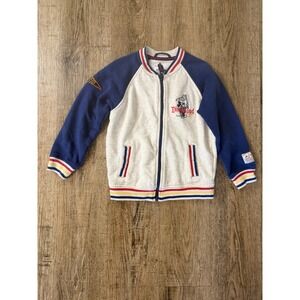 Disney Parks Disneyland Resort Mickey Mouse Varsity Bomber‎ Jacket Gray Blue XS